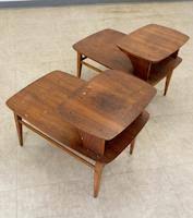 Step-up Side Table Pair in Walnut by Lane - Side - Sweet Modern, Akron, OH