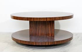 Mid-Century Modern Memphis Round Zebra Wood Lazy Susan Swivel Coffee Table 1970 at 1stDibs | zebra wood coffee table, round rotating coffee table, lazy susan coffee table