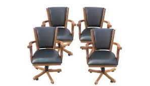 Hathaway Kingston Poker Table Arm Chairs | Dark Oak Finish ...