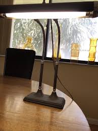 1940's Articulated Industrial Metal Fluorescent Desk Lamp ...