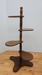 VTG Wooden 4-Tier Adjustable Paddle-Shelf Plant Stand MCM ~ Cottage Core | eBay