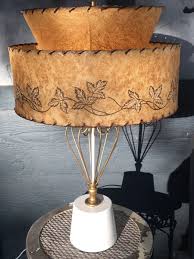 Vintage MCM Atomic Age Lamp with Two Tiered Fiberglass Shade ...