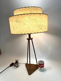 Sold at Auction: 1950S BRASS AND WOOD TRIPOD TABLE LAMP ...