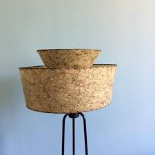 Vintage 1950s Double Tier Fiberglass Lampshade - AptDeco