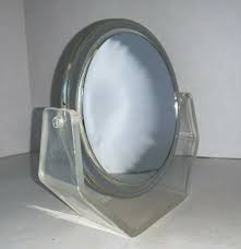 Vintage Clear LUCITE STAND with MIRROR 7" Tall | eBay