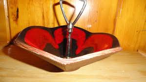 Vintage Mid Century USA 620 Pottery Red & Black Handled ...