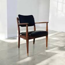 Danish and Black Leather Chair - Etsy