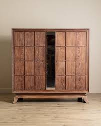 Vintage Monumental Cerused Oak Two Door Armoire W/ Mirror, Manner of Jaques Adnet, France, 1940's - Etsy