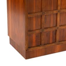 Vintage LANE Walnut Tall Blanket Chest with Wood Grid Patterns | Grandview Mercantile