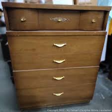 Vintage Bassett Furniture 4 Drawer Wooden Dresser See Description Auction | My Father's Daughter Estate Liquidation