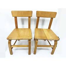 Pair of Vintage MCM Minimalist Toddler Wood Chairs | eBay