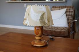 Mid Century Parquetry Table Lamp - Etsy Australia