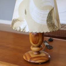 Mid Century Parquetry Table Lamp - Etsy