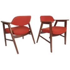 Pair of Mid-Century Modern Lounge Chairs by Gunlocke Chair Co. For Sale at 1stDibs | vintage gunlocke chairs for sale, the gunlocke company chairs, gunlocke mid century chair