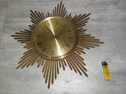 vintage Wall Clock Retro Sun BEAMS Pendulum ato junghans WANDUHR horloge soliel | eBay Australia