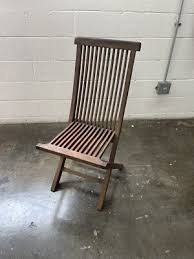 Vintage Teak Wood Folding Patio Outdoor Chair Slatted Seat ...