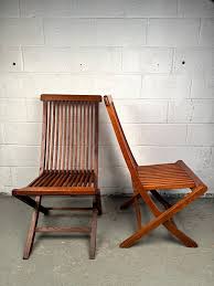 Mid-Century Modern Teak Folding Chairs For Sale at 1stDibs