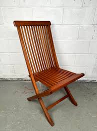 Mid 20th Century Teak Folding Chairs - Set of 2 | Chairish