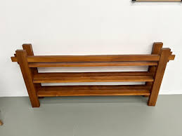 French modernist shelf from the 70s in solid elm For Sale at ...