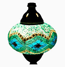 Wavy Stripe Table Lamp Large Glass