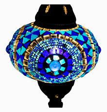 Beaded Circle Desk Lamp Large Glass