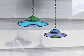 Dreamcatcher UFO and Saturn Stained Glass Decor Suncatcher ...