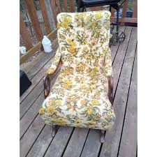 Vintage Gooseneck Platform Rocking Chair | Chairish