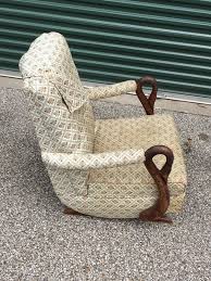 Vintage/Antique Wooden Gooseneck Arm Floral Upholstered Rocking Chair for Sale in Elkhart, IN - OfferUp