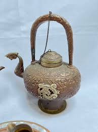 Antique Old Chinese Copper Dragon Wine Tea Pot Tea Kettle ...