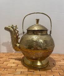 Vintage Handmade Etched Maranao Brass Teapot - Etsy