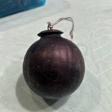 Vtg Large Midwest Kugel Christmas Ornament Jet Black W ...