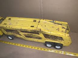 Vintage Tonka Pressed Steel Car Carrier Semi Truck and ...
