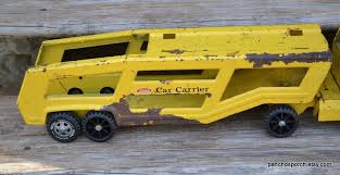 Vintage Tonka Car Carrier Truck: Yellow Pressed Steel Toy - Etsy