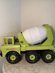 Vintage Mighty Tonka Cement Mixer Vehicle Toy Lime Green | eBay
