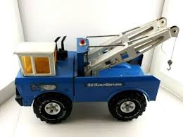 Vintage '70s Mighty Tonka Blue Double Boom Wrecker / Tow ...
