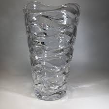 Mikasa ATLANTIC? Crystal Vase Clear Wavy Pattern 8 3/4" Vase ...