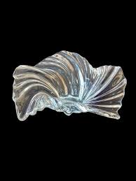 MIKASA Belle Epoque Swirl Wave Clear Crystal Glass Dish Bowl ...