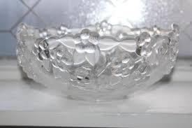Vintage Mikasa Carmen Crystal Serving Bowl With Raised ...