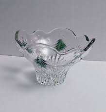 Mikasa Christmas Tree Etched Serving Bowl | eBay