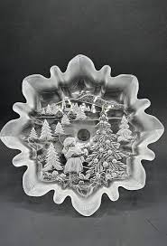 Crystal Mikasa Christmas Story Frosted Footed Bon Bon Plate ...