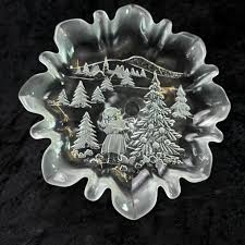 Mikasa Christmas Story Footed Server: Frosted Glass Holiday ...