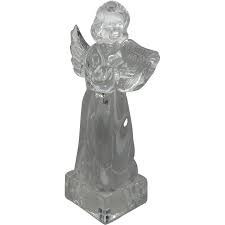 Vintage Mikasa Angelic Harmony Lead Crystal Angel Statue ...