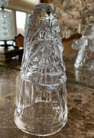 DePlomb Christmas Holiday Santa lead crystal candle holder ...