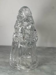 Lead Crystal Santa Claus Figure Candle Hold Father Christmas ...