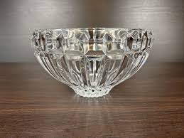 Beautiful Mikasa Crystal Crestmont 7 1/2" Bowl Tapered Style Block Band Pattern | eBay