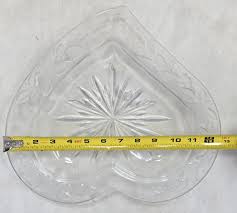 13" MIKASA Crystal Heart Shaped Dish Glass Candy Dish With ...