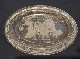 Vntg Christmas Oval Holiday Plate Nativity Scene Tray Joseph Mary Jesus Lamb 9" | eBay