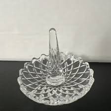 Crystal Ring Holder 24% Lead Crystal Made in USA Mint ...