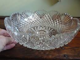 ANTIQUE AMERICAN BRILLIANT CUT CRYSTAL STRAWBERRY DIAMOND 10 ...