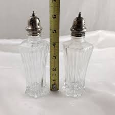 Antique Vintage Ribbed Glass Salt & Pepper Shakers | eBay